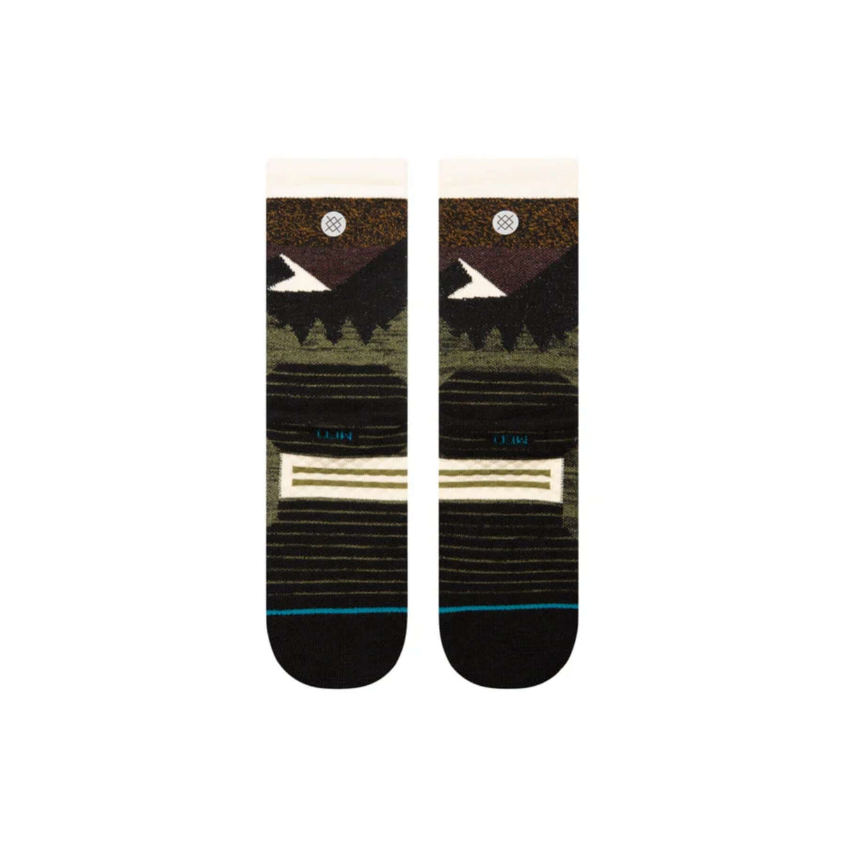 Stance Mid Wool Crew Socks Black / Medium (UK 5.5-8)-Black / Large (UK 8.5-11.5)-Black/Red / Medium (UK 5.5-8)-Black/Red / Large (UK 8.5-11.5)-Olive / Medium (UK 5.5-8) - 53 Degrees North 