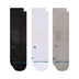 Stance Run Light Crew Socks - 3 Pack Multi / Small (UK 3-5.5)-Multi / Medium (UK 5.5-8)-Multi / Large (UK 8.5-11.5) - 53 Degrees North 