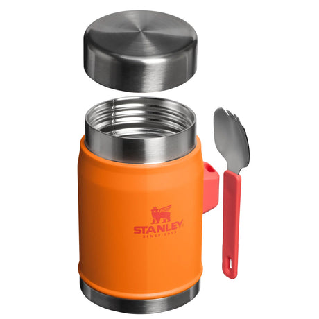 Stanley Classic Legendary Food Jar + Spork 0.4L Matte Black Pebble-Goldenrod Coral-Violet Blossom-Hammertone Green-Rose Quartz - 53 Degrees North 