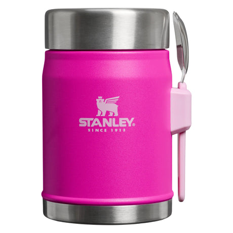 Stanley Classic Legendary Food Jar + Spork 0.4L Matte Black Pebble-Goldenrod Coral-Violet Blossom-Hammertone Green-Rose Quartz - 53 Degrees North 