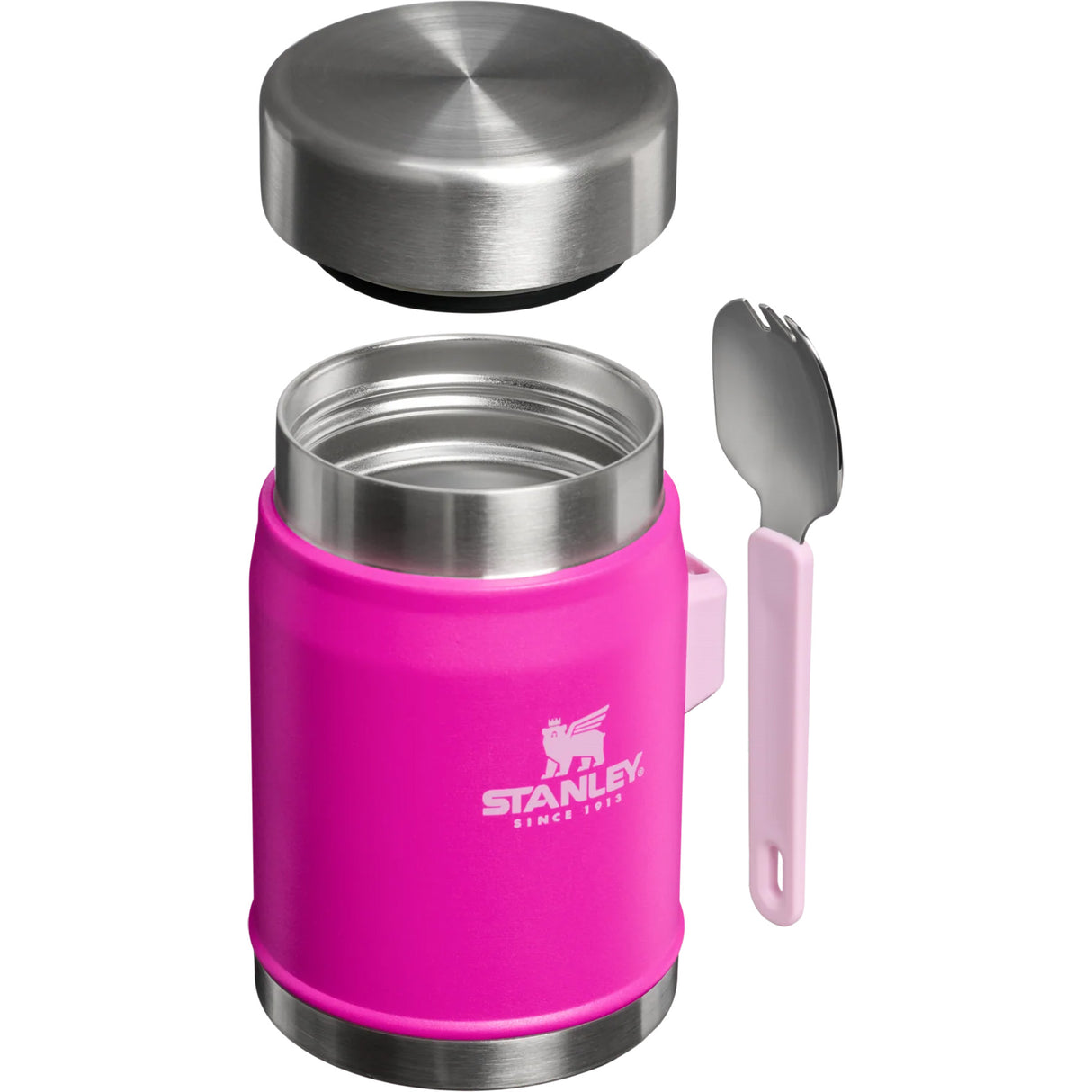 Stanley Classic Legendary Food Jar + Spork 0.4L Matte Black Pebble-Goldenrod Coral-Violet Blossom-Hammertone Green-Rose Quartz - 53 Degrees North 