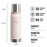 Stanley Legendary Classic Bottle 0.75L Rose Quartz-Hydrangea-Ash-Hammertone Clay-Hammertone Lake - 53 Degrees North 