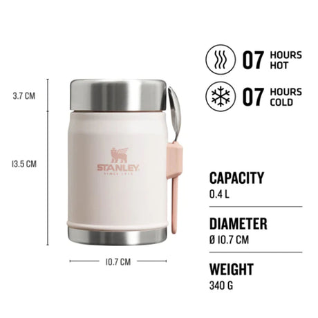 Stanley The Legendary Food Jar + Spork 0.41L Black - 53 Degrees North