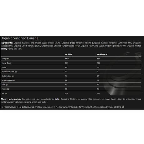 TORQ Organic Energy Bar Juicy Mango-Sundried Banana-Zingy Apple-Zesty Orange - 53 Degrees North 