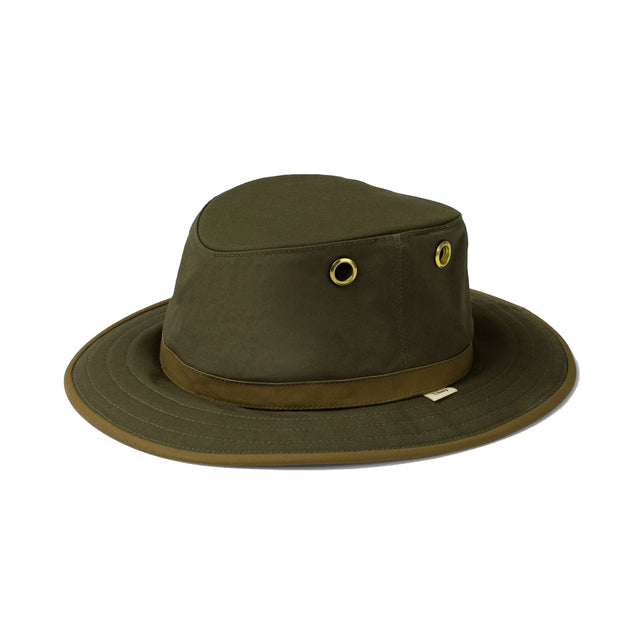 Tilley Tilley TWC7 The Outback Sun Hat Green/British Tan / 56cm-Green/British Tan / 57cm-Green/British Tan / 58cm-Green/British Tan / 59cm-Green/British Tan / 60cm #- 53 Degrees North 