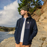 Passenger Men's Adventure Recycled Deep Pile Sherpa Fleece Jacket Rich Navy / Small-Rich Navy / Medium-Rich Navy / Large-Rich Navy / X-Large-Rich Navy / XX-Large #- 53 Degrees North 