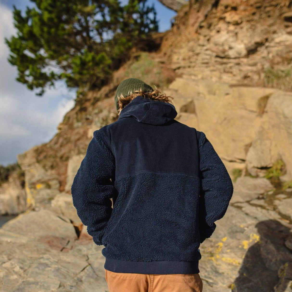 Passenger Men's Adventure Recycled Deep Pile Sherpa Fleece Jacket Rich Navy / Small-Rich Navy / Medium-Rich Navy / Large-Rich Navy / X-Large-Rich Navy / XX-Large #- 53 Degrees North 