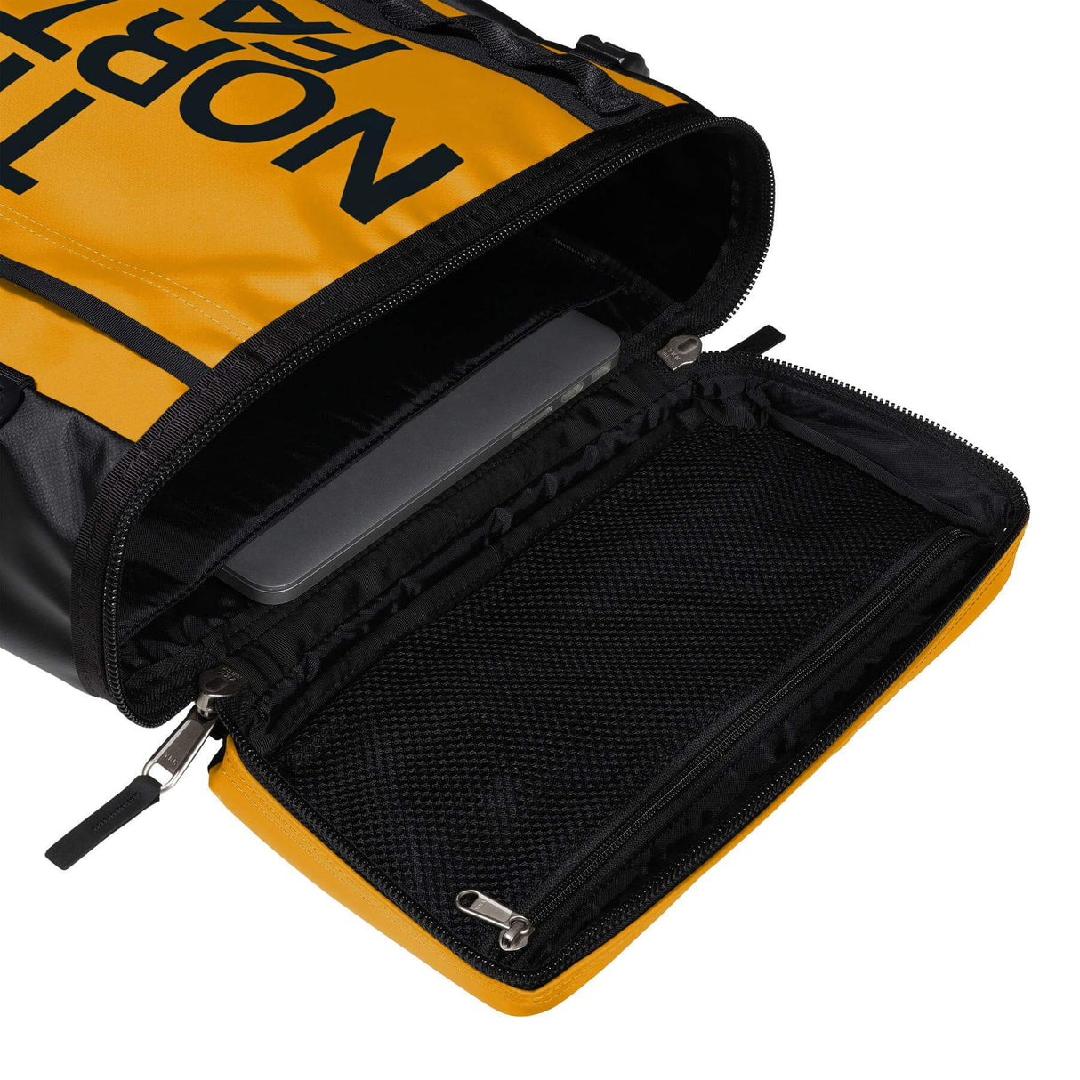 The North Face Base Camp Fuse Box Backpack White Ash/Calacatta-Summit Gold/TNF Black-TNF Black/TNF Black-TNF Black/Sulphur Spring Green - 53 Degrees North 