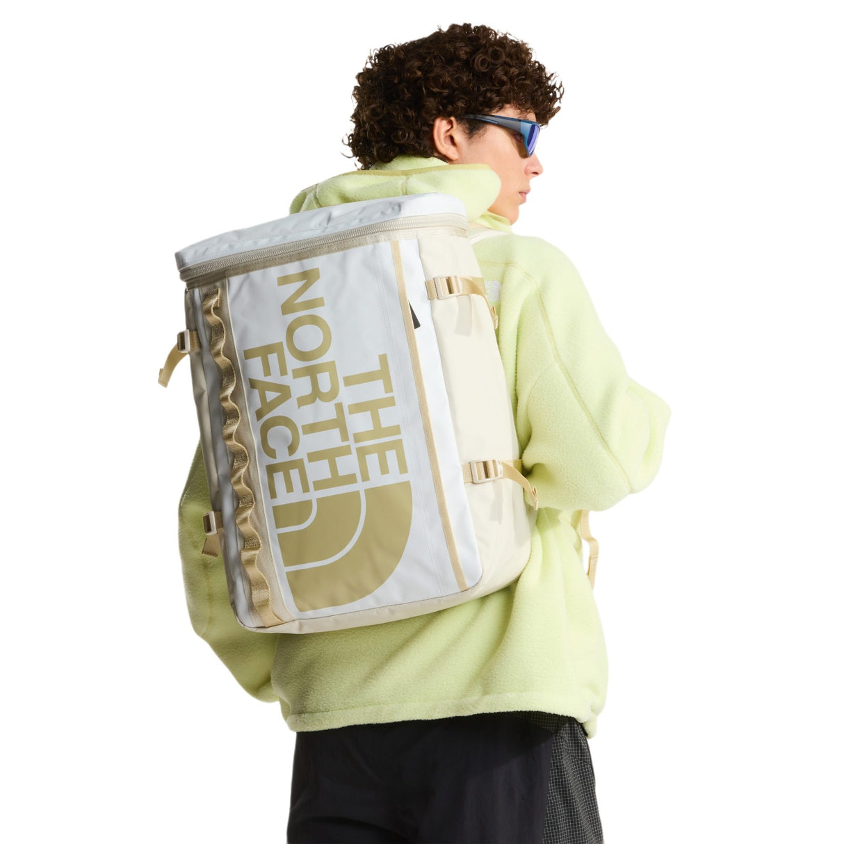 The North Face Base Camp Fuse Box Backpack White Ash/Calacatta-Summit Gold/TNF Black-TNF Black/TNF Black-TNF Black/Sulphur Spring Green - 53 Degrees North 