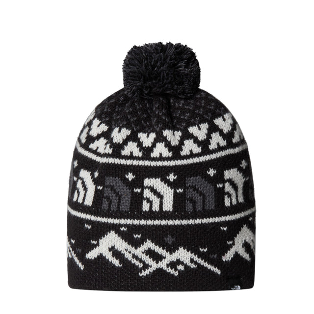 The North Face Cabin Ski Tuke Summit Gold Him Suit Jacquard Pom-TNF Black Jacquard/Pom - 53 Degrees North 