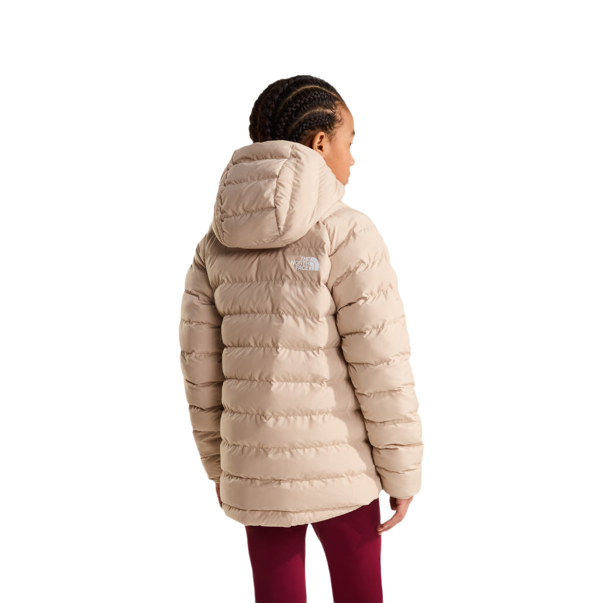 The North Face Girls' Reversible Perrito Hooded Jacket Timeless Taupe / Age 7-8 - 53 Degrees North