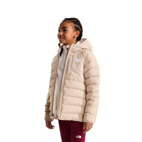 The North Face Girls' Reversible Perrito Hooded Jacket Timeless Taupe / Age 7-8 - 53 Degrees North