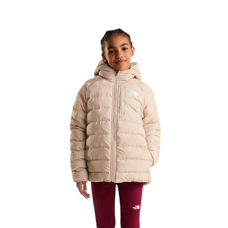 The North Face Girls' Reversible Perrito Hooded Jacket Timeless Taupe / Age 7-8 - 53 Degrees North