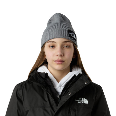 The North Face Kids' TNF Logo Box Cuffed Beanie TNF Black - 53 Degrees North