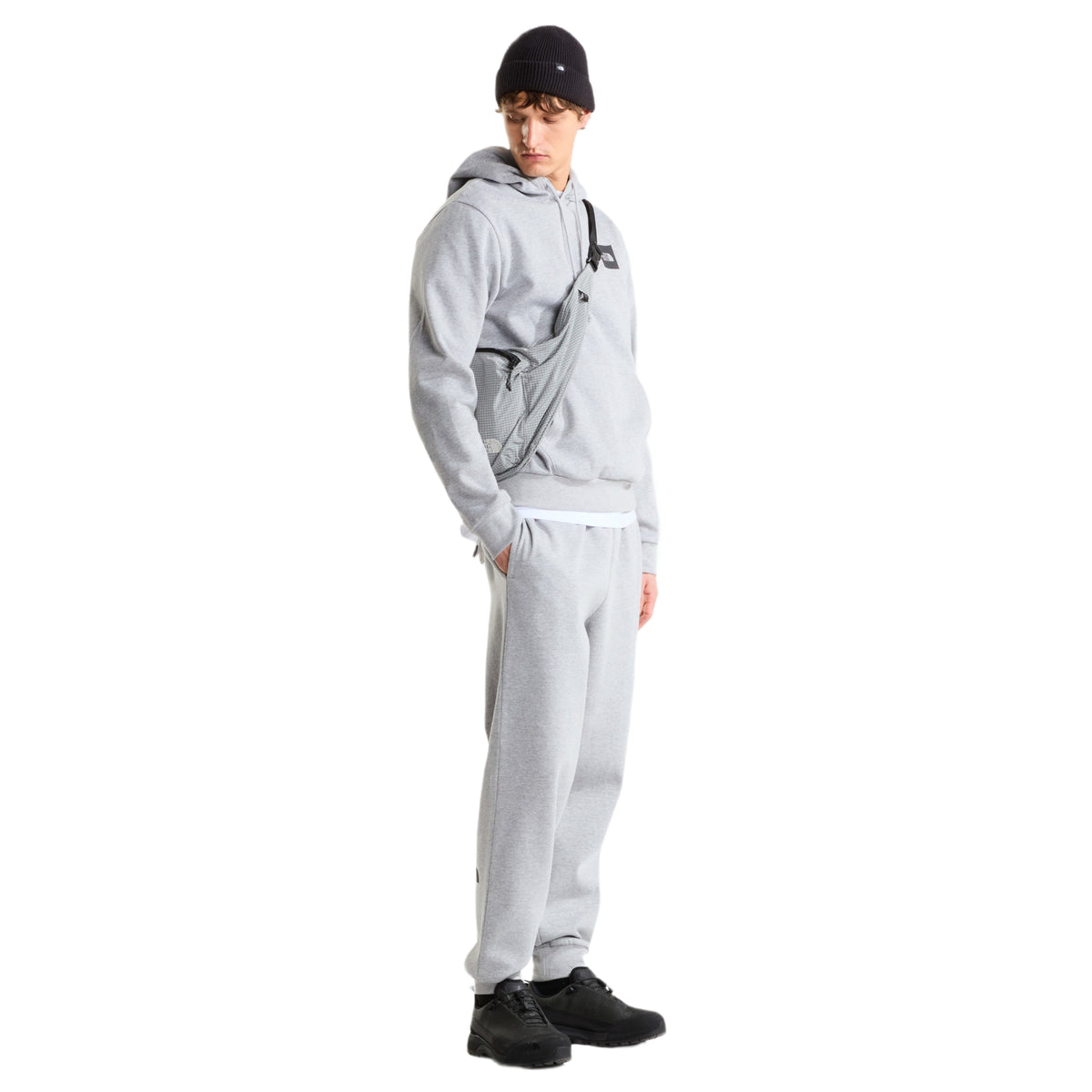 The North Face Men's Box Half Dome Regular Hoodie TNF Pale Grey Heather / Small - 53 Degrees North