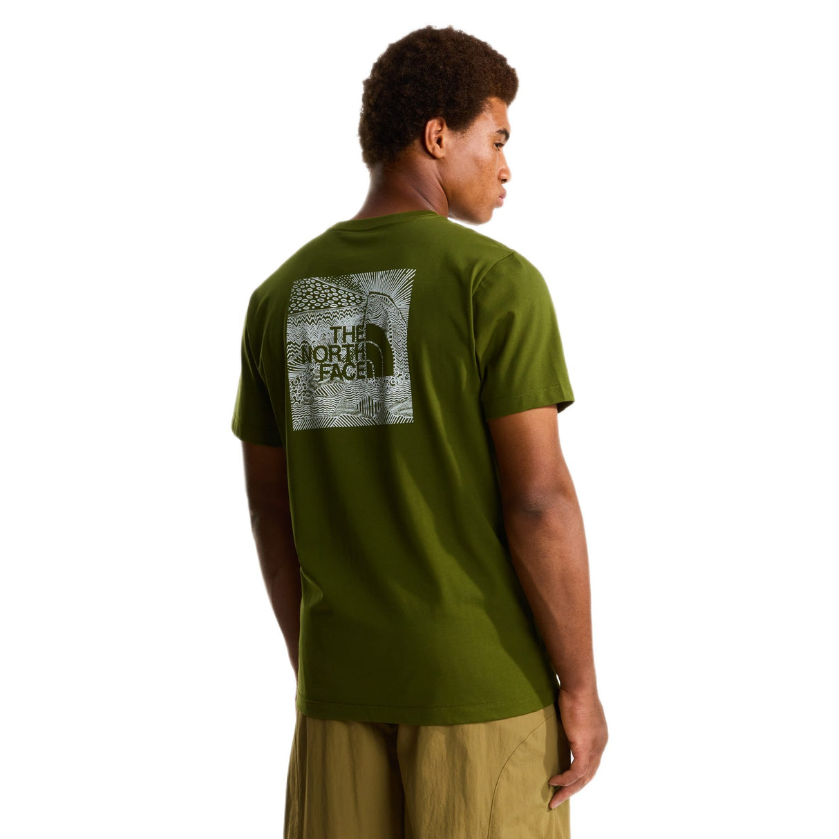 The North Face Men's Box NSE Celebration T-Shirt Woodland Green / Small-Woodland Green / Medium-Woodland Green / Large-Woodland Green / X-Large-Woodland Green / XX-Large - 53 Degrees North 