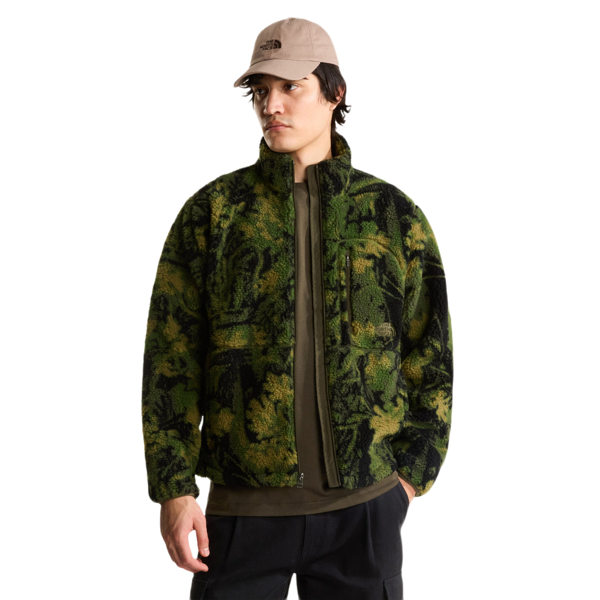 The North Face Men's Extreme Pile 2 Full Zip Jacket Print New Taupe Green Yosemite / Small - 53 Degrees North