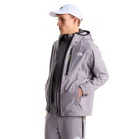 The North Face Men's Mountain Athletics Rainlit Hooded Jacket Transcendent Grey / Small-Transcendent Grey / Medium-Transcendent Grey / Large-Transcendent Grey / X-Large - 53 Degrees North 