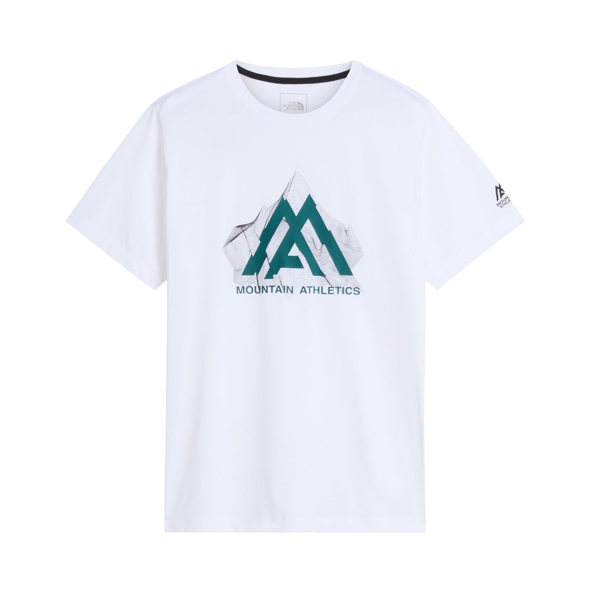The North Face Men's Mountain Athletics Topographic T-Shirt TNF White / Small - 53 Degrees North