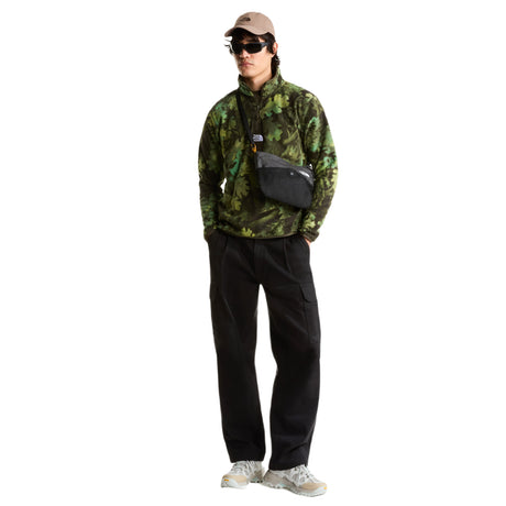 The North Face Men's Novelty Logo Glacier Printed 1/4-Zip Fleece New Taupe Green Yosemite / X Small - 53 Degrees North