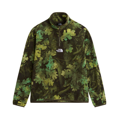 The North Face Men's Novelty Logo Glacier Printed 1/4-Zip Fleece New Taupe Green Yosemite / X Small - 53 Degrees North