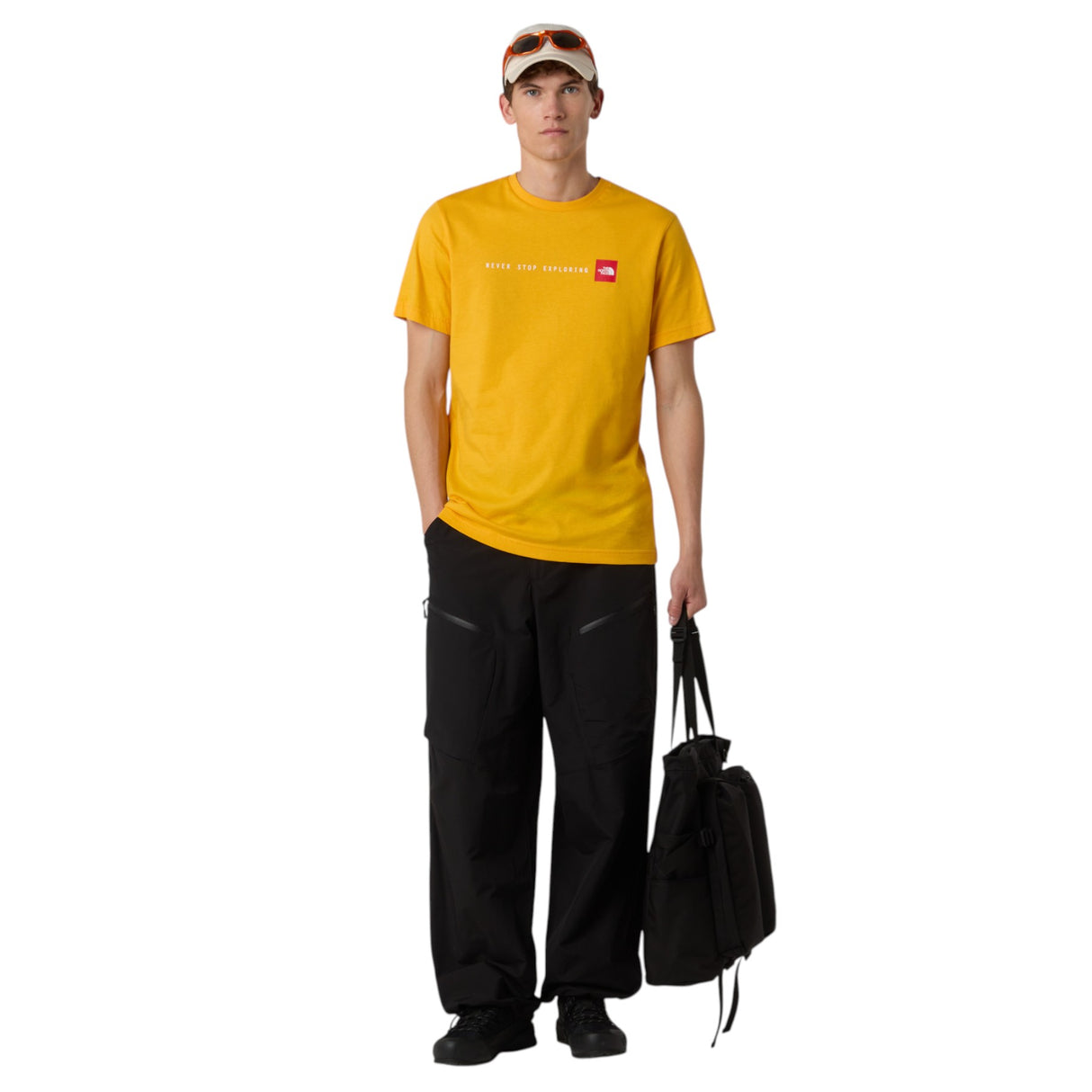 The North Face Men's Short Sleeve Never Stop Exploring T-Shirt Summit Gold / Small-Summit Gold / Medium-Summit Gold / Large-Summit Gold / X-Large-Summit Gold / XX-Large - 53 Degrees North 