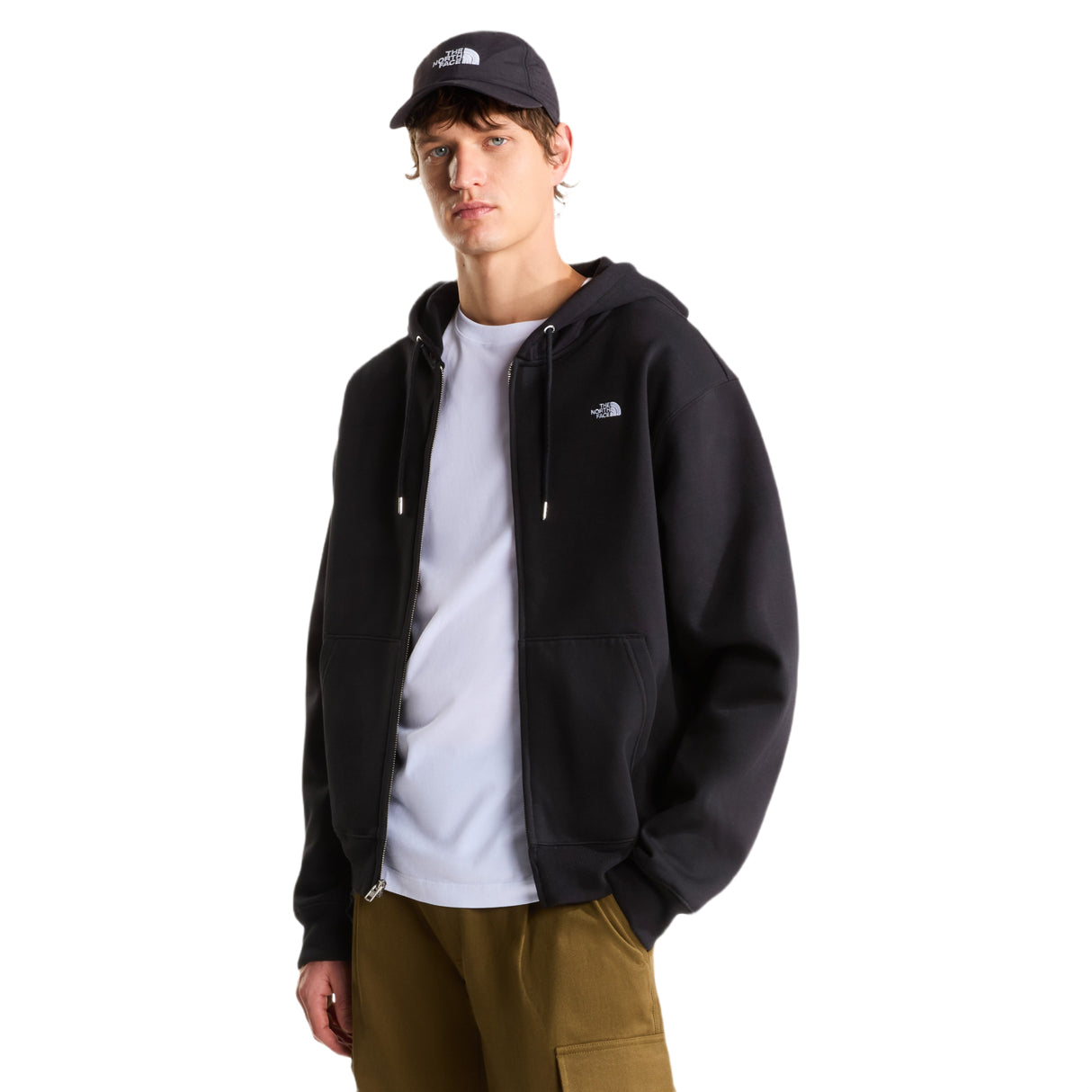 The North Face Men's TNF Essential Simple Dome Relaxed Full-Zip Hoodie TNF Black / Small - 53 Degrees North