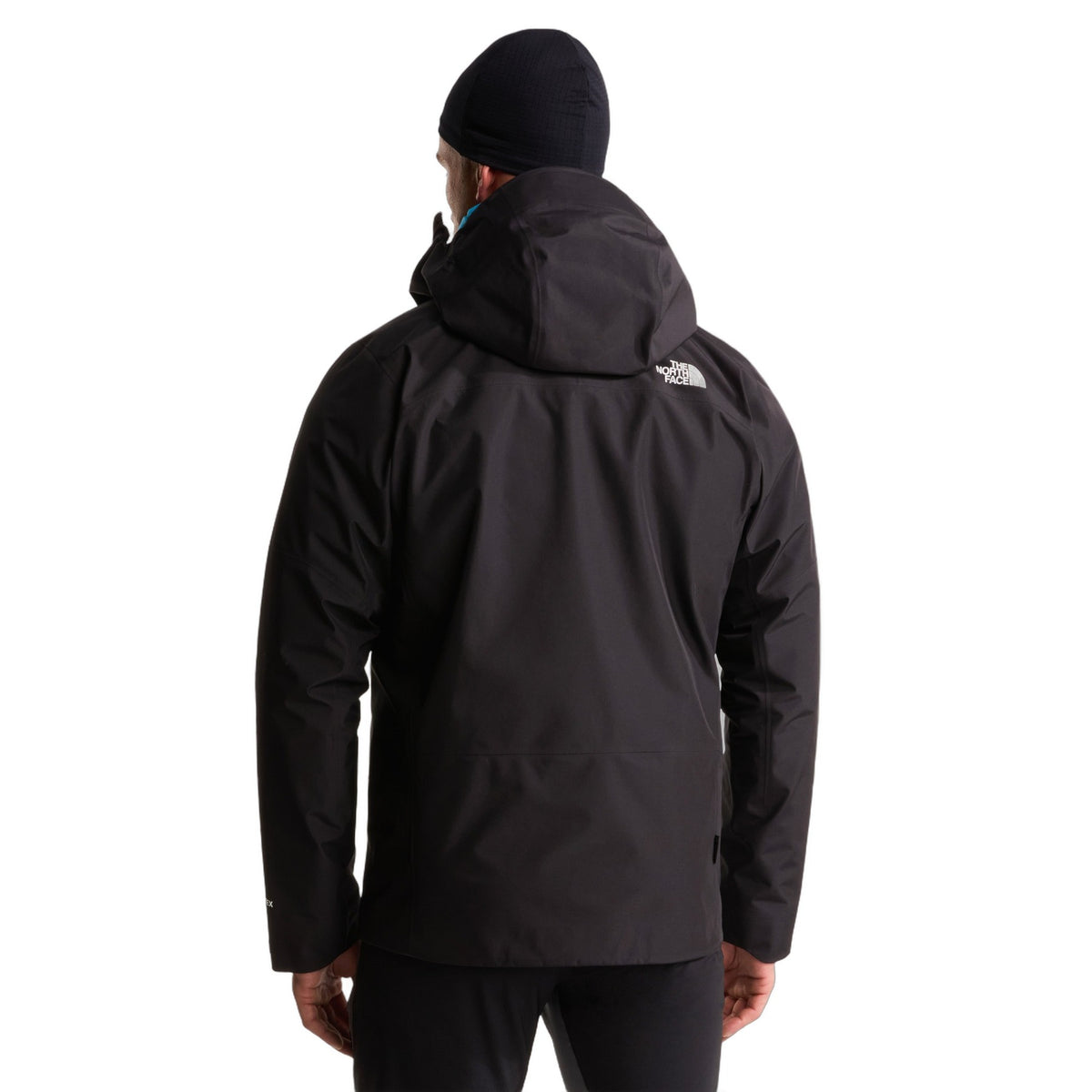 The North Face Men's Jazzi 3L GORE-TEX Jacket TNF Black on model, back - 53 Degrees North