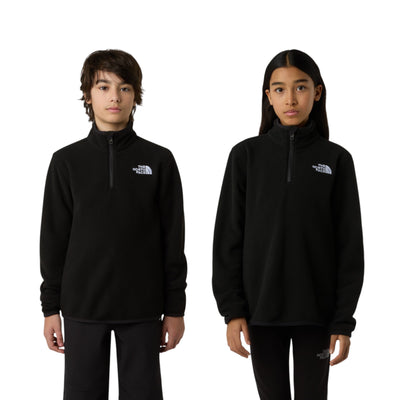 The North Face Teen Glacier 1/4 Zip Pullover TNF Black / Age 5-6-TNF Black / Age 7-8-TNF Black / Age 10-TNF Black / Age 12-TNF Black / Age 14-16 - 53 Degrees North 