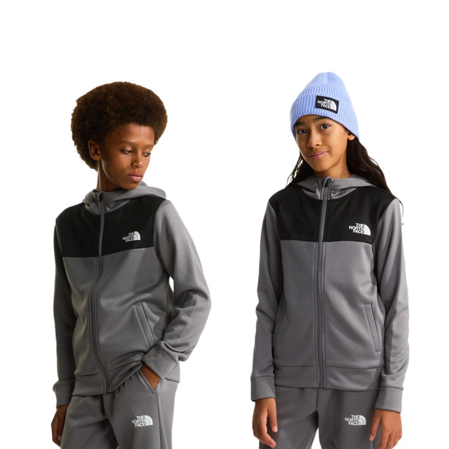 The North Face Teen Reaxion Full Zip Hoodie Smoked Pearl / Age 7-8-Smoked Pearl / Age 10-Smoked Pearl / Age 12-Smoked Pearl / Age 14-16-Smoked Pearl / Age 18-20 - 53 Degrees North 