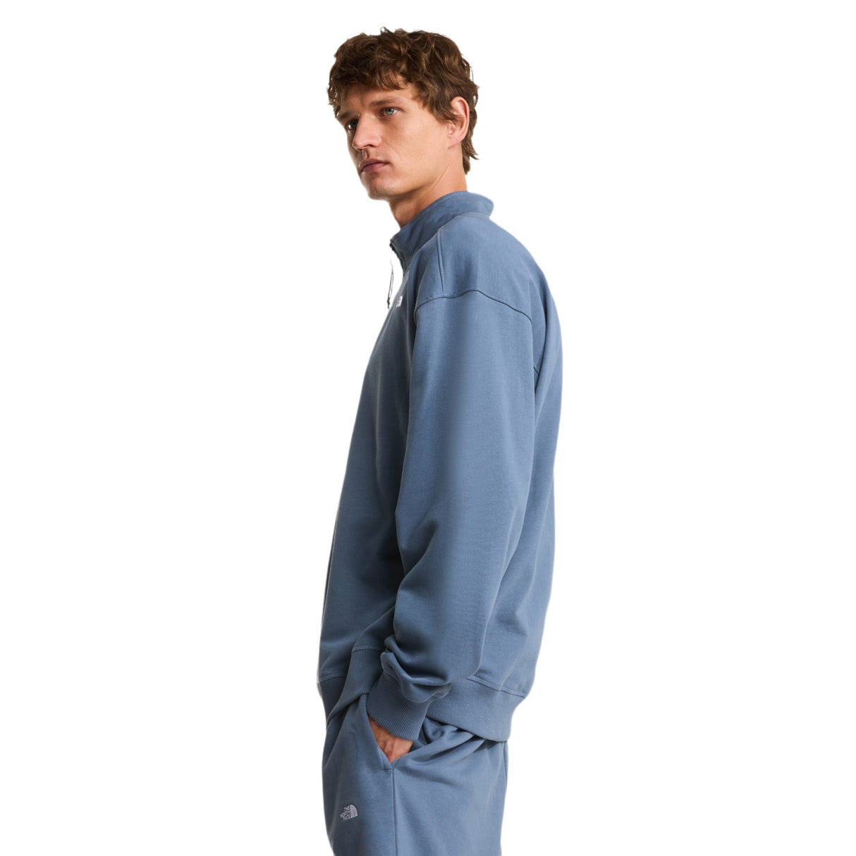 The North Face Unisex Essential Light Relaxed 1/4 Zip Crew Sweatshirt Granite Grey / Small-Granite Grey / Medium-Granite Grey / Large-Granite Grey / X-Large-Granite Grey / XX-Large - 53 Degrees North 