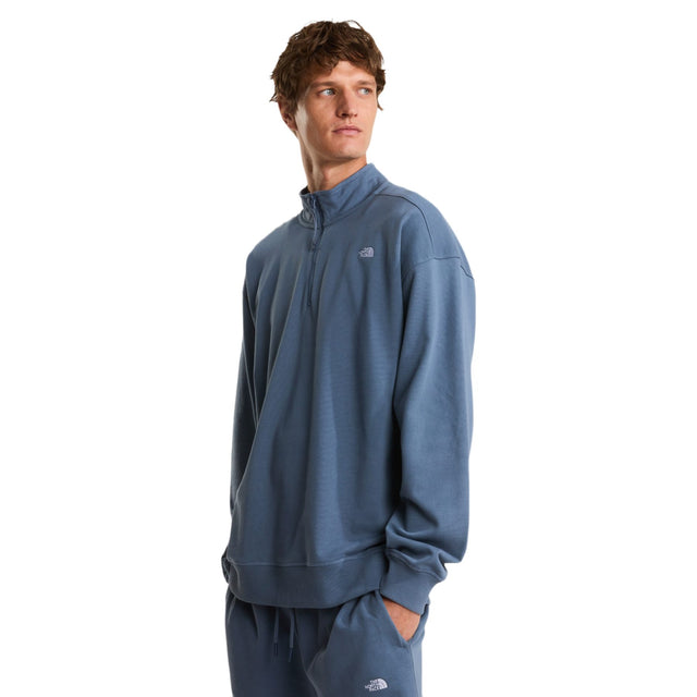 The North Face Unisex Essential Light Relaxed 1/4 Zip Crew Sweatshirt Granite Grey / Small-Granite Grey / Medium-Granite Grey / Large-Granite Grey / X-Large-Granite Grey / XX-Large - 53 Degrees North 
