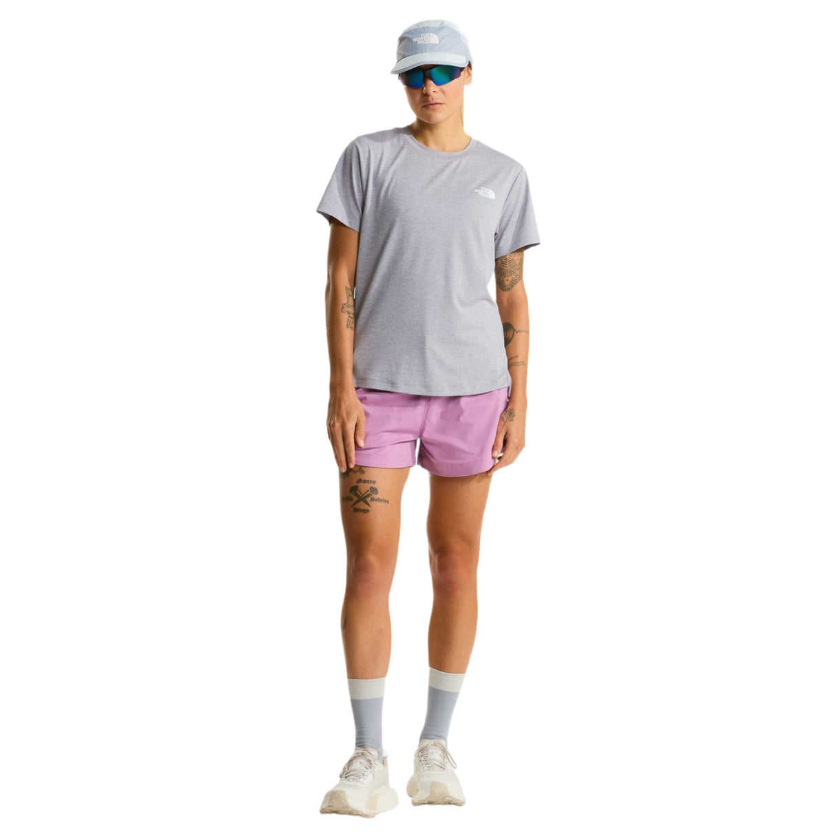 The North Face Women's Flex T-Shirt TNF Pale Grey Heather / X-Small-TNF Pale Grey Heather / Small-TNF Pale Grey Heather / Medium-TNF Pale Grey Heather / Large-TNF Pale Grey Heather / X-Large - 53 Degrees North 