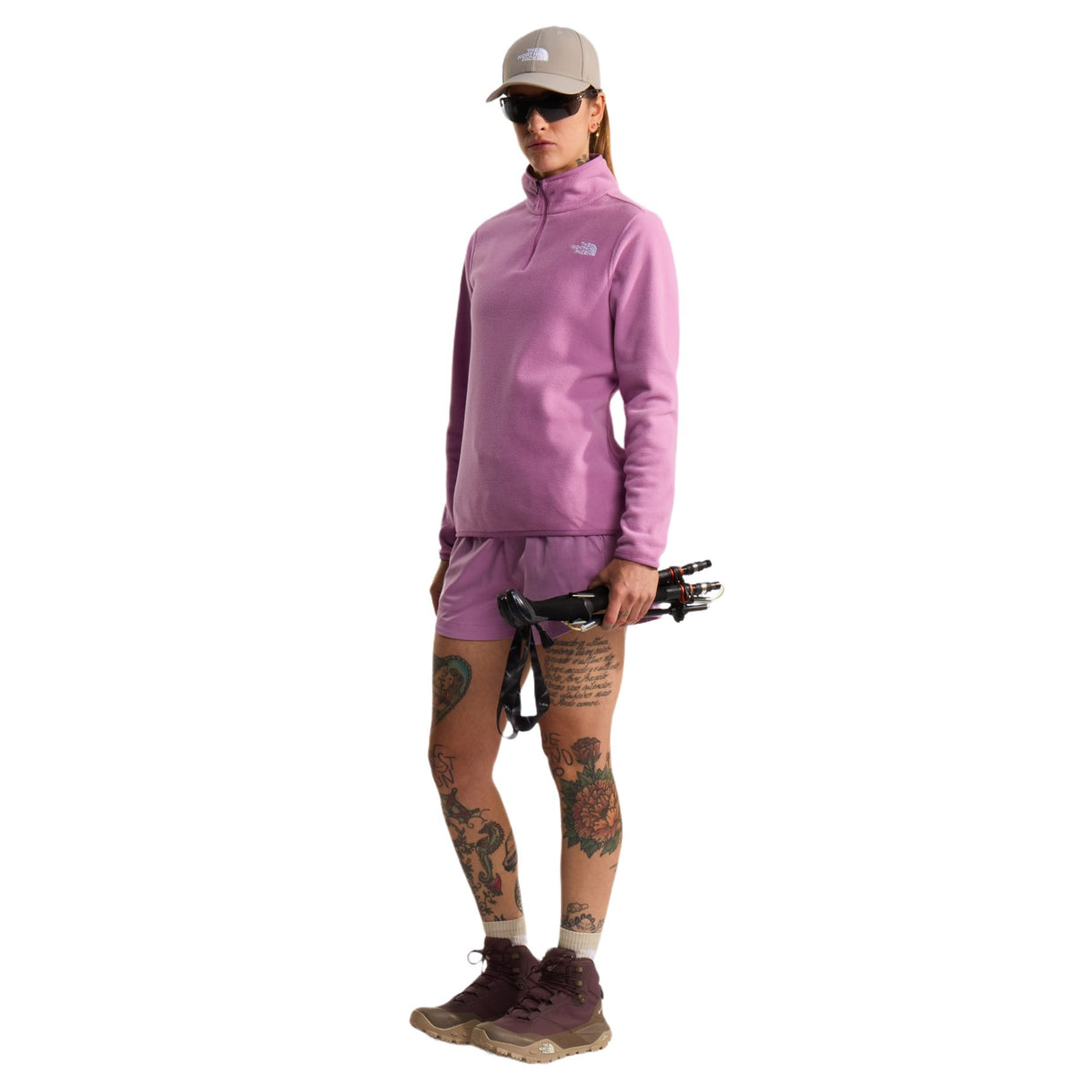 The North Face Women's Glacier 1/4 Zip Fleece Hushed Lavender / X-Small-Hushed Lavender / Small-Hushed Lavender / Medium-Hushed Lavender / Large-Hushed Lavender / X-Large - 53 Degrees North 