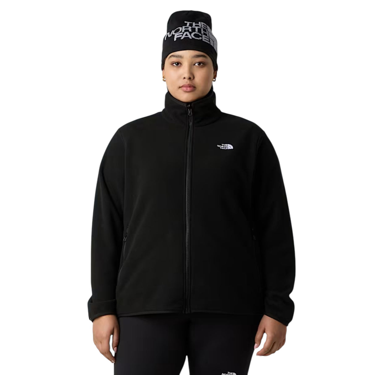 The North Face Women's Plus Glacier Fleece Jacket TNF Black / 1X-TNF Black / 2X-TNF Black / 3X - 53 Degrees North 