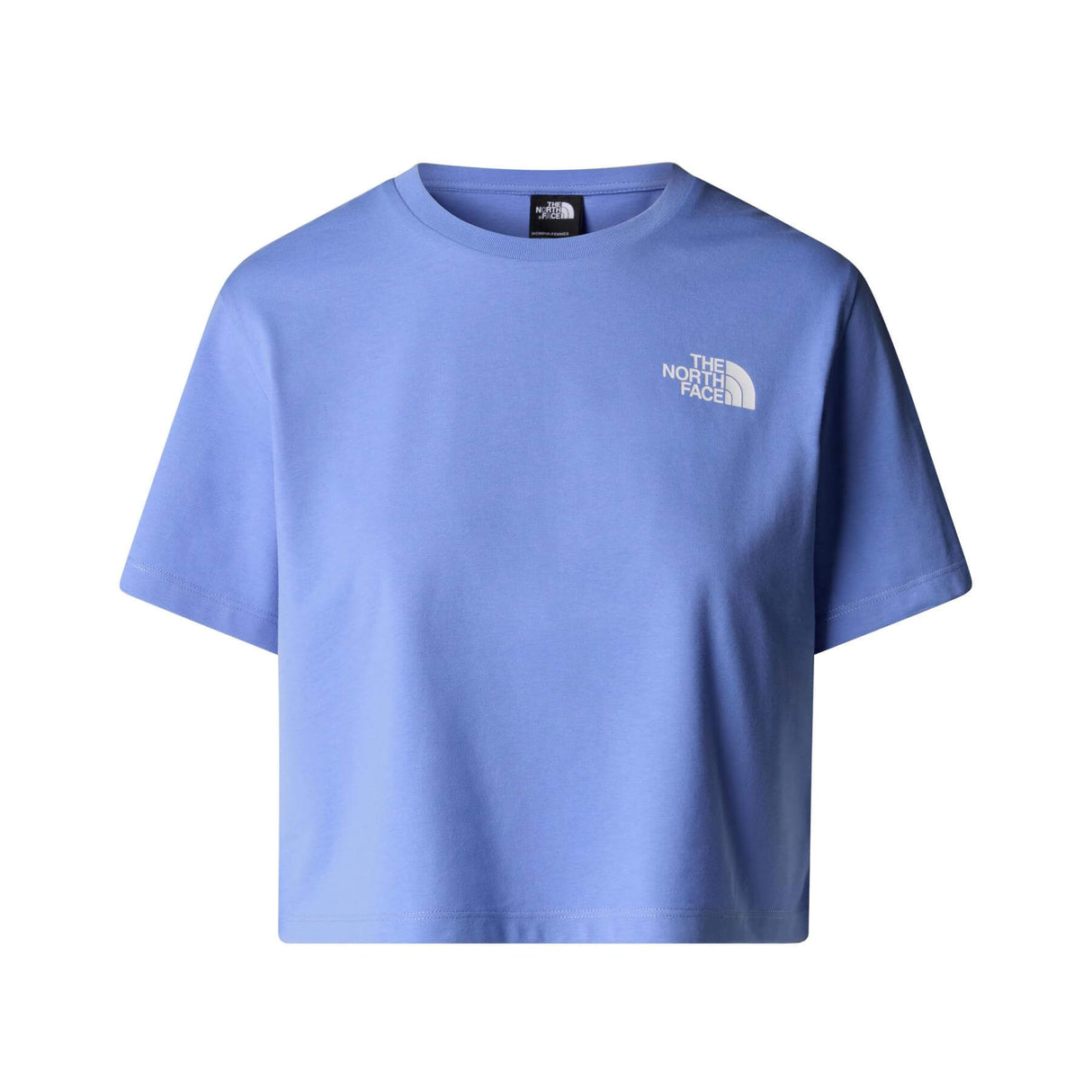 The North Face Women's Simple Dome Cropped Slim T-Shirt Virtual Blue / X-Small-Virtual Blue / Small-Virtual Blue / Medium-Virtual Blue / Large-Virtual Blue / X-Large - 53 Degrees North 
