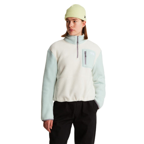 The North Face Women's Yumiori 1/4 Zip Fleece White Dune/Opal Frost / X-Small - 53 Degrees North