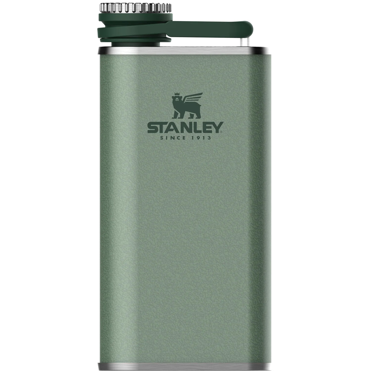 Stanley Classic Easy-Fill Wide Mouth Flask 0.23L Matte Black Pebble-Hammertone Green-Blaze Orange #- 53 Degrees North 