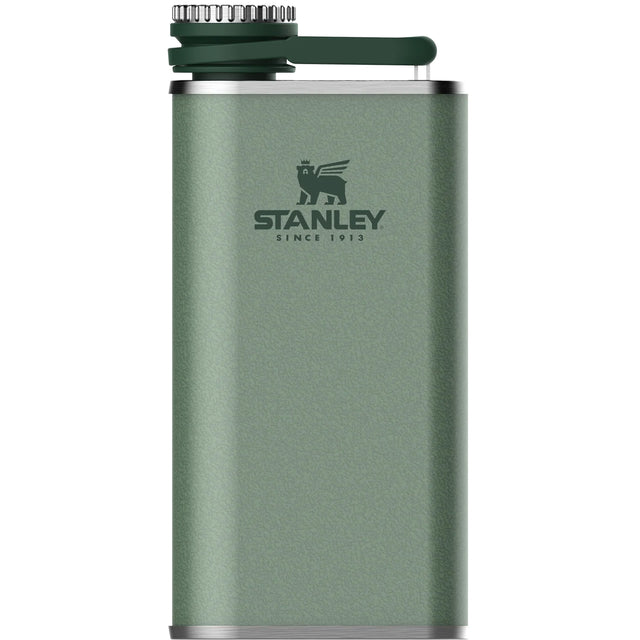 Stanley Classic Easy-Fill Wide Mouth Flask 0.23L Matte Black Pebble-Hammertone Green-Blaze Orange #- 53 Degrees North 