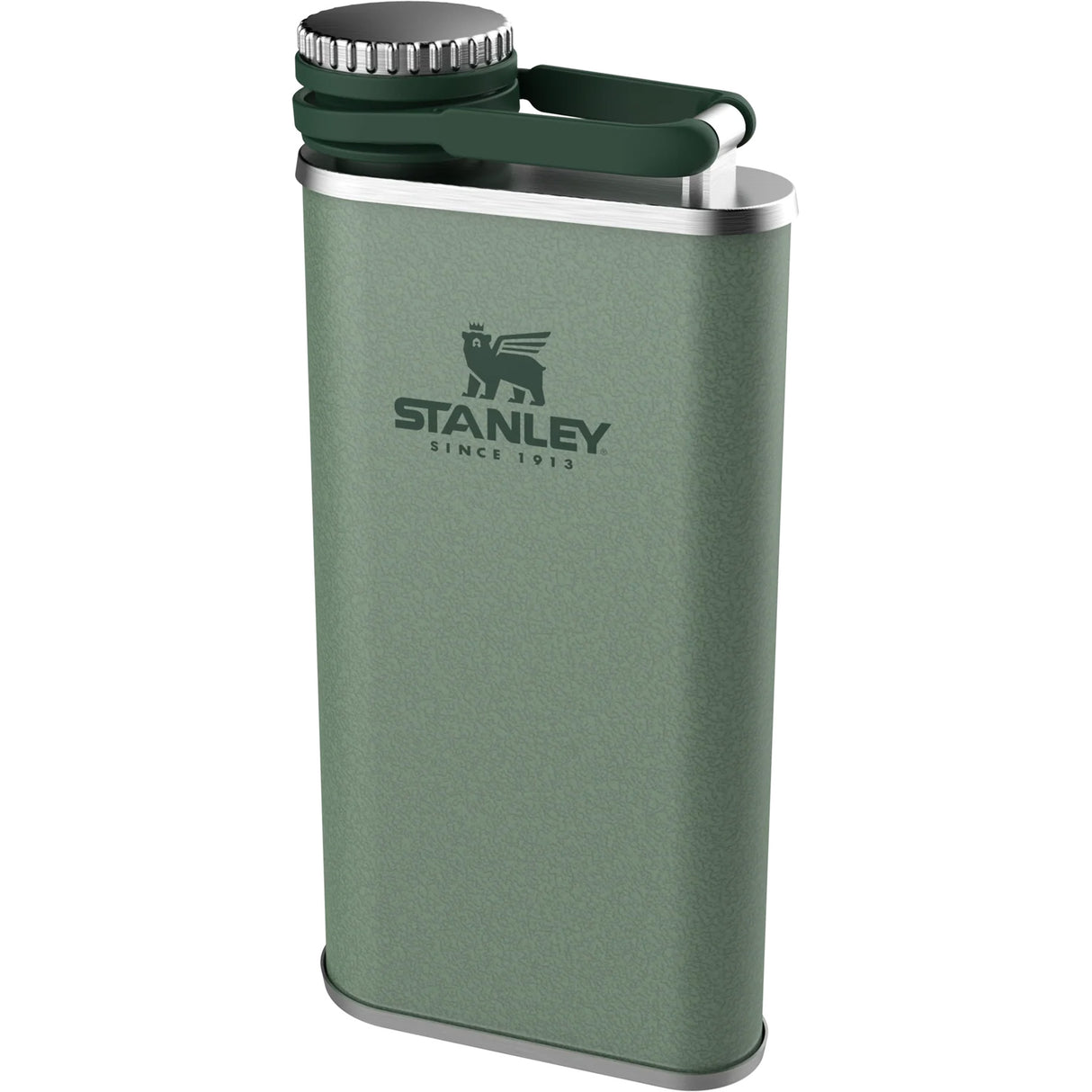 Stanley Classic Easy-Fill Wide Mouth Flask 0.23L Matte Black Pebble-Hammertone Green-Blaze Orange #- 53 Degrees North 