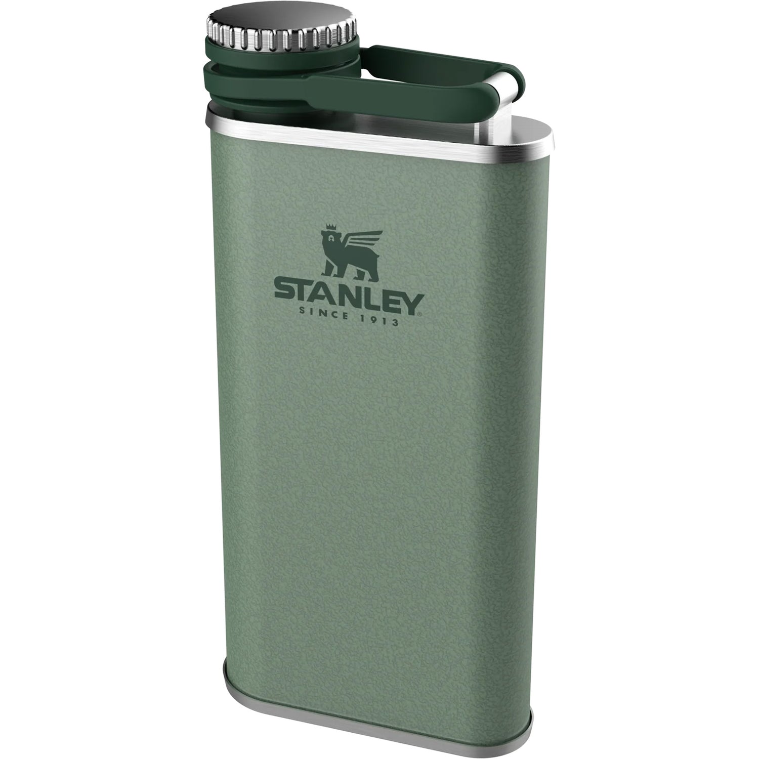 Stanley Classic Easy-Fill Wide Mouth Flask 0.23L Matte Black Pebble-Hammertone Green-Blaze Orange #- 53 Degrees North 