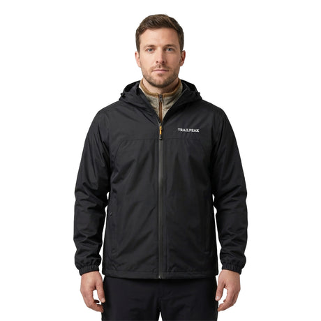 Trailpeak Men's Waterproof Jacket Black / Small-Black / Medium-Black / Large-Black / X-Large-Black / XX-Large - 53 Degrees North 