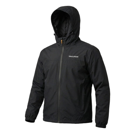 Trailpeak Men's Waterproof Jacket Black / Small-Black / Medium-Black / Large-Black / X-Large-Black / XX-Large - 53 Degrees North 