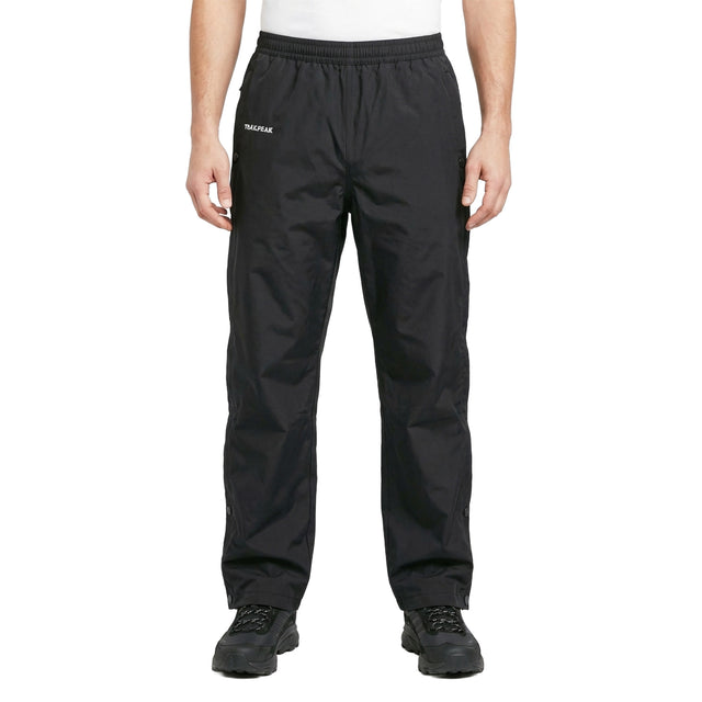 Trailpeak Men's Waterproof Overtrousers Black / Short / Small-Black / Short / Medium-Black / Short / Large-Black / Short / X-Large-Black / Short / XX-Large - 53 Degrees North 