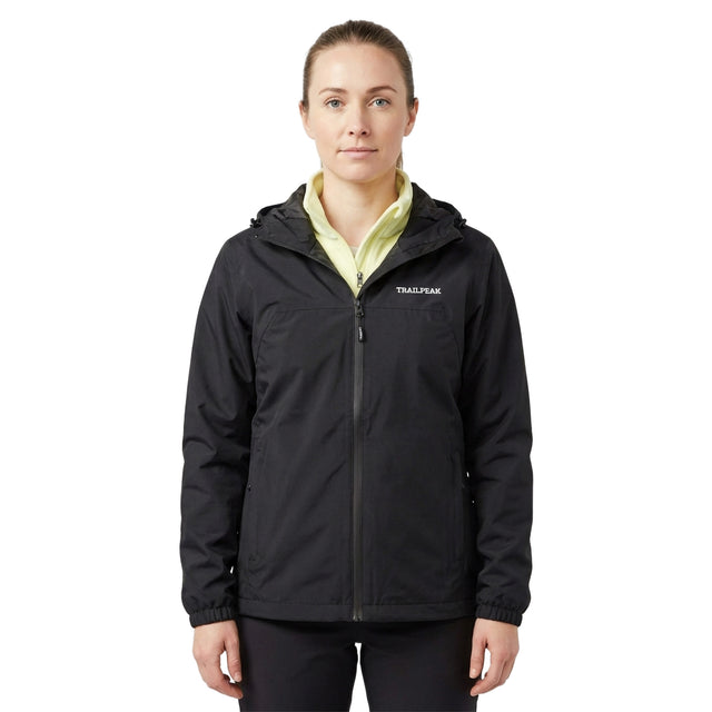 Trailpeak Women's Waterproof Jacket Black / Small-Black / Medium-Black / Large-Black / X-Large-Black / XX-Large - 53 Degrees North 