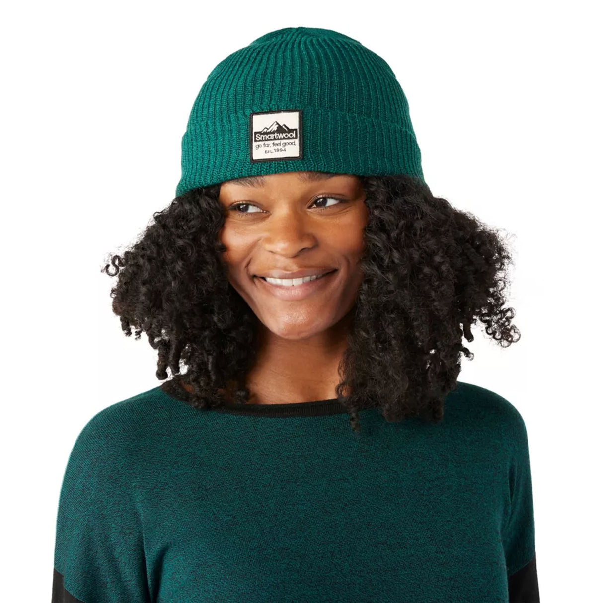Smartwool Patch Beanie Hat Black / One Size-Deep Navy / One Size-Power Pink / One Size-Emerald Green Heather / One Size #- 53 Degrees North 