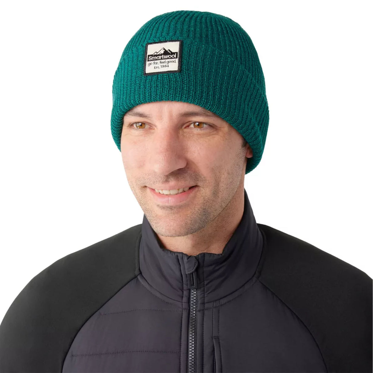 Smartwool Patch Beanie Hat Black / One Size-Deep Navy / One Size-Power Pink / One Size-Emerald Green Heather / One Size #- 53 Degrees North 