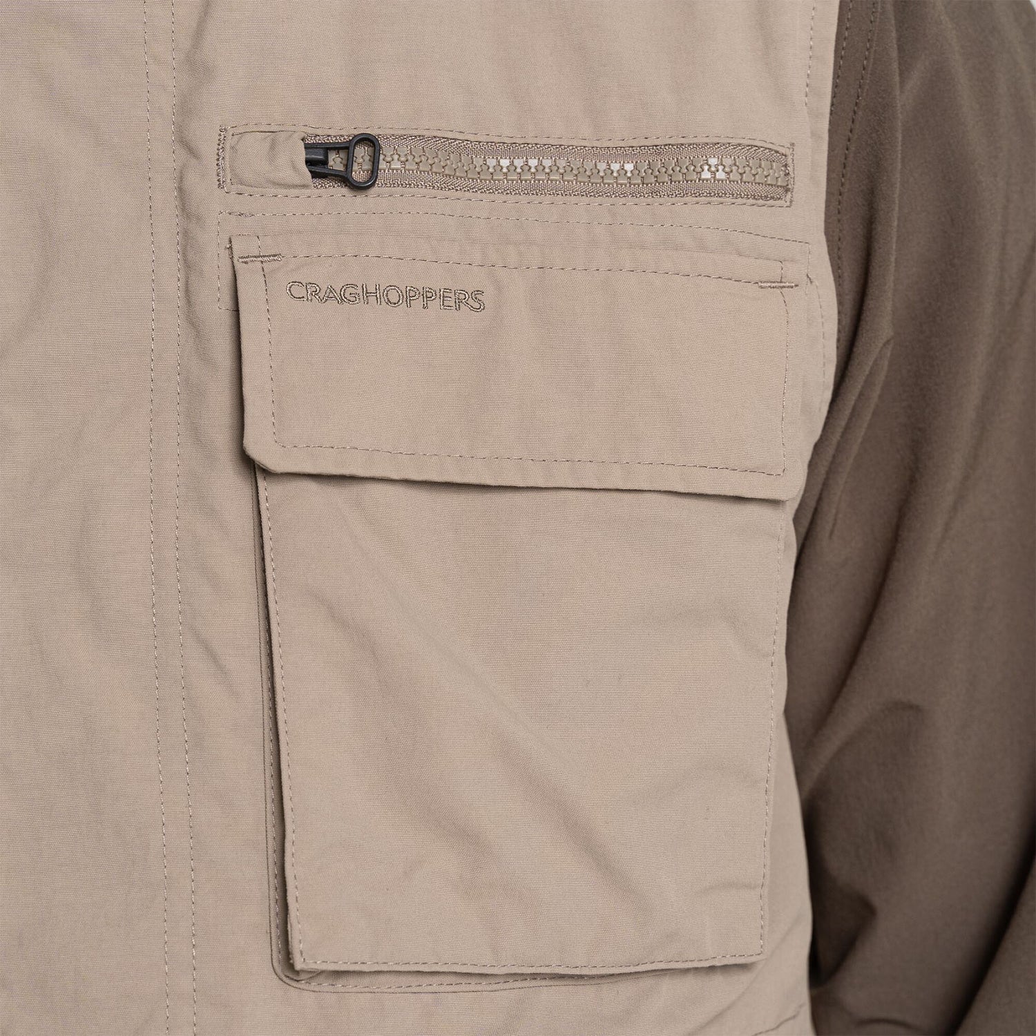 Craghoppers Men's Nosilife Adventure III Vest Pebble / Small-Pebble / Medium-Pebble / Large-Pebble / X-Large-Pebble / XX-Large #- 53 Degrees North 