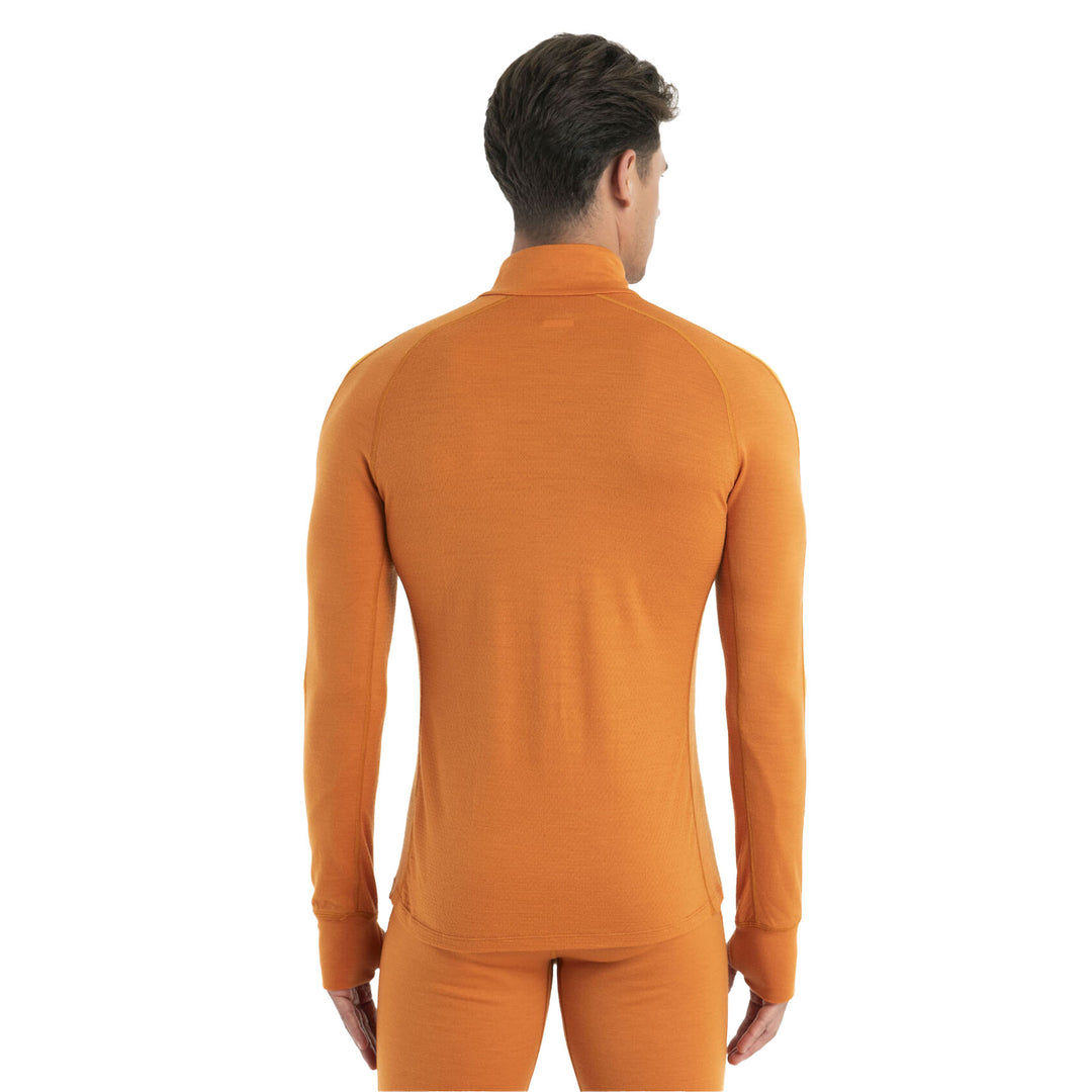 Icebreaker Men's 260 ZoneKnit Merino Long Sleeve Half Zip Pullover #color_earth-solar