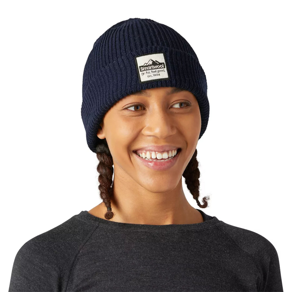 Smartwool Patch Beanie Hat Black / One Size-Deep Navy / One Size-Power Pink / One Size-Emerald Green Heather / One Size #- 53 Degrees North 
